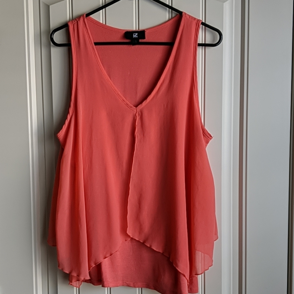 Sleeveless Shirt with Sheer overlay